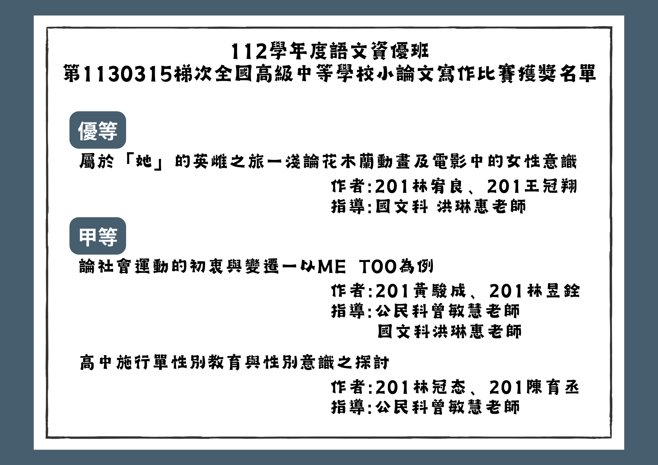 得獎海報
