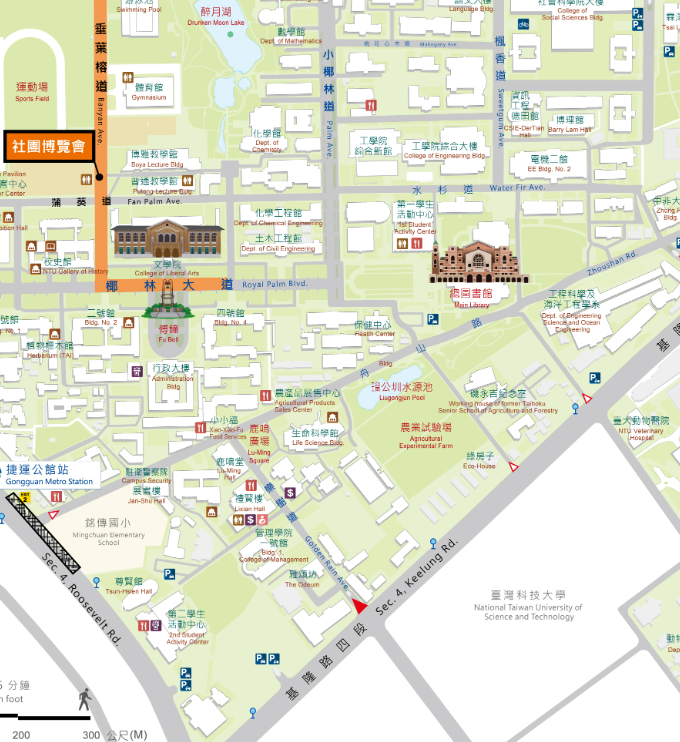 台大杜鵑花節地圖