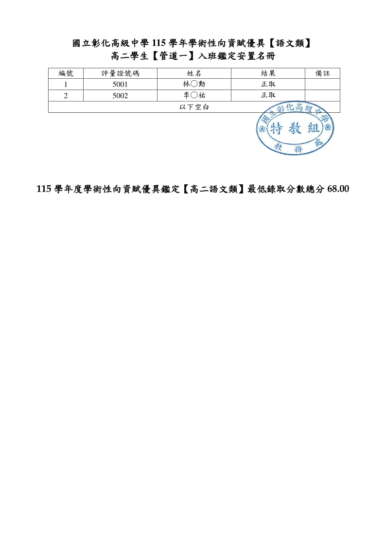 高二語資