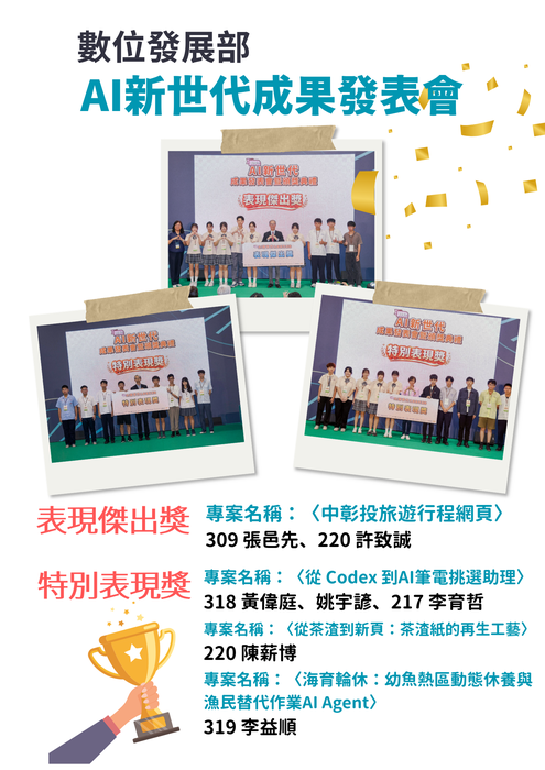 AI新世代成果發表會得獎海報圖片