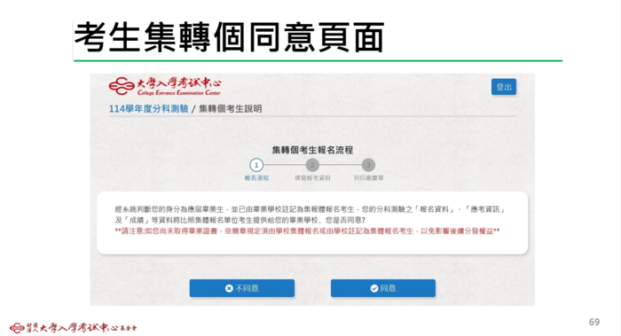 分科測驗報名 步驟三