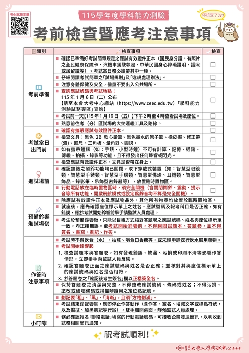 考前注意事項2圖片