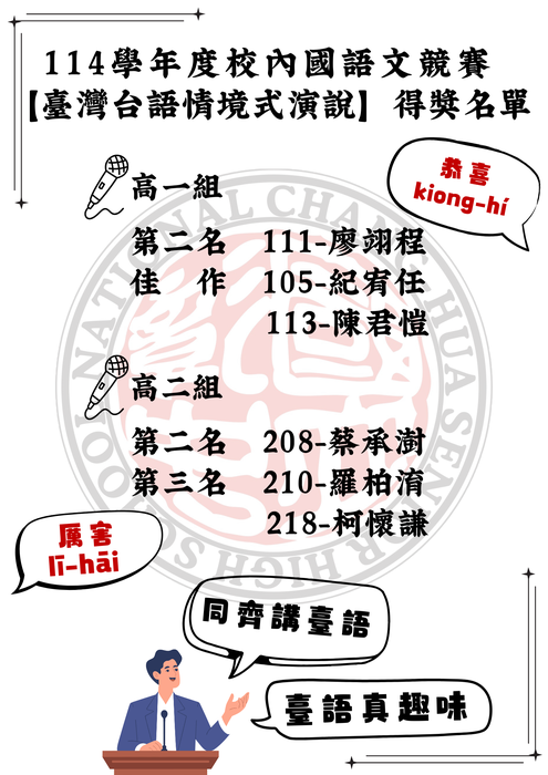 臺灣台語情境式演說圖片